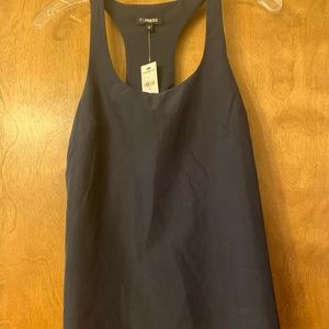 New with tags navy silky shirt with lining